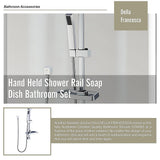 Hand Held Shower Rail Soap Dish Bathroom Set - Extra Image