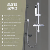 Hand Held Shower Rail Soap Dish Bathroom Set - Extra Image