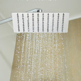 200mm Shower Head Square 304SS Polished Chrome Finish - Front View