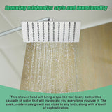 200mm Shower Head Square 304SS Polished Chrome Finish - 45-Degree Angle