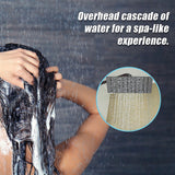 200mm Shower Head Square 304SS Electroplated Matte Black Finish - 45-Degree Angle