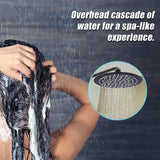 200mm Shower Head Round 304SS Electroplated Matte Black Finish - Extra Image