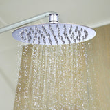 200mm Shower Head Round 304SS Polished Chrome Finish - Front View