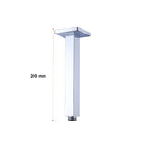 Shower Head Arm Wall Connector Square Bathroom Rainforest ShowerHead - Extra Image