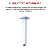 Shower Head Arm Wall Connector Square Bathroom Rainforest ShowerHead - Extra Image