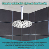Shower Head Arm Wall Connector Square Bathroom Rainforest ShowerHead - 45-Degree Angle