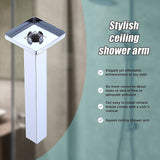 Shower Head Arm Wall Connector Square Bathroom Rainforest ShowerHead - Close-Up Angle