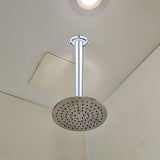 Shower Head Arm Wall Connector Round Bathroom Rainforest ShowerHead - Front View