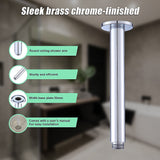Shower Head Arm Wall Connector Round Bathroom Rainforest ShowerHead - Low Angle