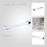 228mm Bath Spout Polished Chrome Finish - Low Angle