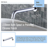 220mm Bath Spout in Polished Chrome Finish - Extra Image