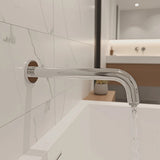 220mm Bath Spout in Polished Chrome Finish - 45-Degree Angle