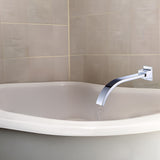 180mm Bath Spout Polished Chrome Finish - Close-Up Angle