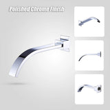 180mm Bath Spout Polished Chrome Finish - Low Angle