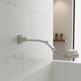 180mm Bath Spout Polished Chrome Finish - Front View