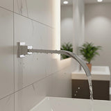 180mm Bath Spout Polished Chrome Finish - 45-Degree Angle