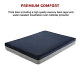 Memory Foam Dog Bed 12CM Thick Large Orthopedic Dog Pet Beds Waterproof Big - Rear View