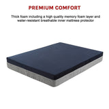 Memory Foam Dog Bed 15CM Thick Large Orthopedic Dog Pet Beds Waterproof Big - Rear View