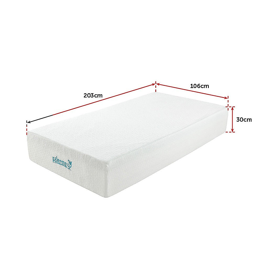 Palermo Contour 20cm Encased Coil Single Mattress CertiPUR-US Certified Foam