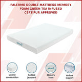 Double Green Tea Memory Foam Mattress – Cooling Comfort with CertiPUR-US® Certified Foam