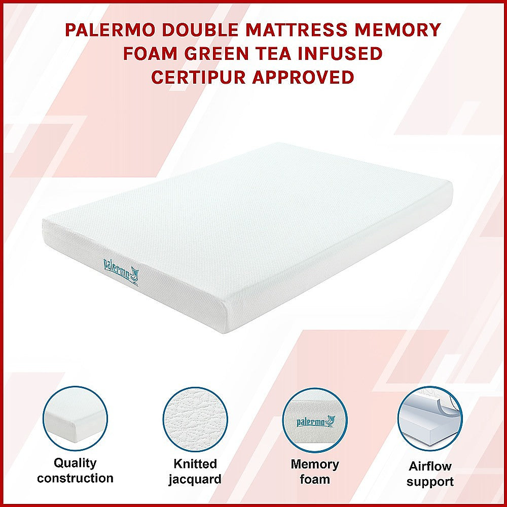 Palermo Queen Mattress Memory Foam Green Tea Infused CertiPUR Approved