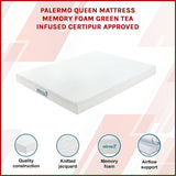 Palermo King 25cm Gel Memory Foam Mattress - Dual-Layered - CertiPUR-US Certified - Side View