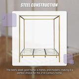 4 Four Poster King Bed Frame - Rear View