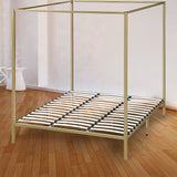 4 Four Poster King Bed Frame - Close-Up Angle