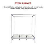 4 Four Poster King Bed Frame - 45-Degree Angle