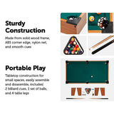 Kids Mini Billiard Table Game Toy Wooden Snooker Pool Home Fun Birthday Gift - Side View