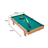 Kids Mini Billiard Table Game Toy Wooden Snooker Pool Home Fun Birthday Gift - Low Angle
