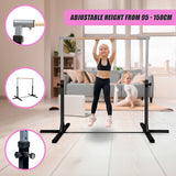 Gymnastics Training Bar Kids Adjustable Horizontal Kip Fitness Gym Equipment - Low Angle