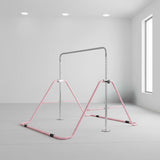 Kids Gymnastics Bars Training Horizontal Bar Monkey Kip Bar Pink - Front View