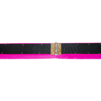2.2m Gymnastics Folding Balance Beam Pink Synthetic Suede
