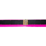 2.2m Gymnastics Folding Balance Beam Pink Synthetic Suede - Rear View