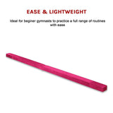 2.2m Gymnastics Folding Balance Beam Pink Synthetic Suede - Extra Image