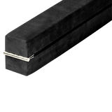 2.2m Gymnastics Folding Balance Beam Black Synthetic Suede - Top-Down View