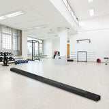 2.2m Gymnastics Folding Balance Beam Black Synthetic Suede - Rear View