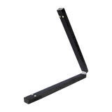 2.2m Gymnastics Folding Balance Beam Black Synthetic Suede - Close-Up Angle