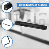 2.2m Gymnastics Folding Balance Beam Black Synthetic Suede - Low Angle