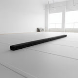 2.2m Gymnastics Folding Balance Beam Black Synthetic Suede