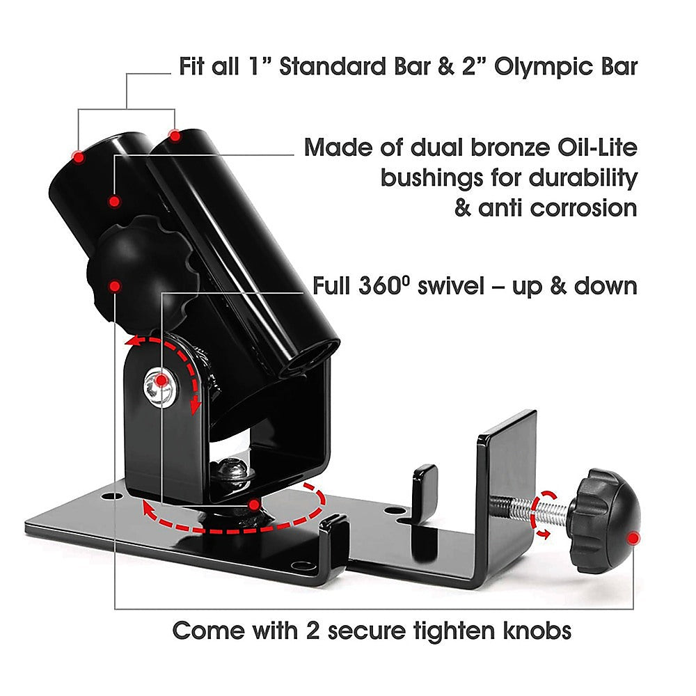 T Bar Row Landmine Platform 360-degree Swivel Fits 1, 2 Olympic Bars