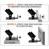 T Bar Row Landmine Platform 360-degree Swivel Fits 1, 2 Olympic Bars - 45-Degree Angle