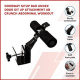 Doorway Sit Up Bar Under Door Ab Crunch Abdominal Trainer Workout