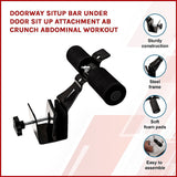 Doorway Situp Bar Under Door Sit Up Attachment Ab Crunch Abdominal Workout - Side View