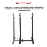 Commercial Squat Rack Adjustable Pair Fitness Exercise Weight Lifting Gym Barbell Stand - Extra Image