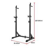 Commercial Squat Rack Adjustable Pair Fitness Exercise Weight Lifting Gym Barbell Stand - Extra Image
