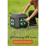 Archery 3D Dice Target Cube Reusable 18 Sides 23CM Self Healing XPE Foam Target - Top-Down View