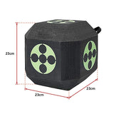 Archery 3D Dice Target Cube Reusable 18 Sides 23CM Self Healing XPE Foam Target - Close-Up Angle
