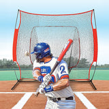 Portable Baseball Training Net Stand Softball Practice Sports Tennis - Front View
